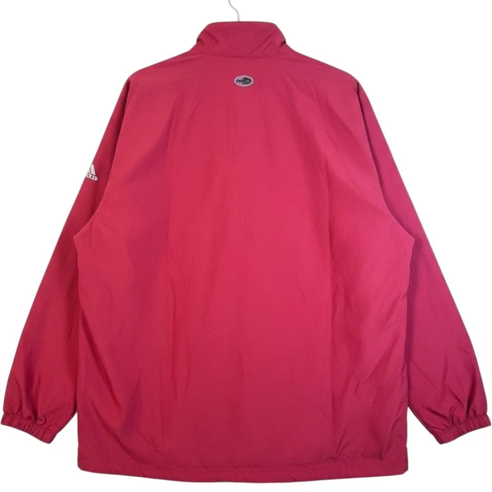 Adidas Men Maroon‎ Quarter-Zip Pullover Jacket ClimaShell Wind XL Pocket Lightwt